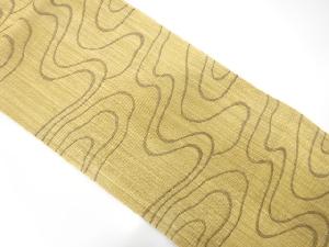 紗流水模様織り出し名古屋帯